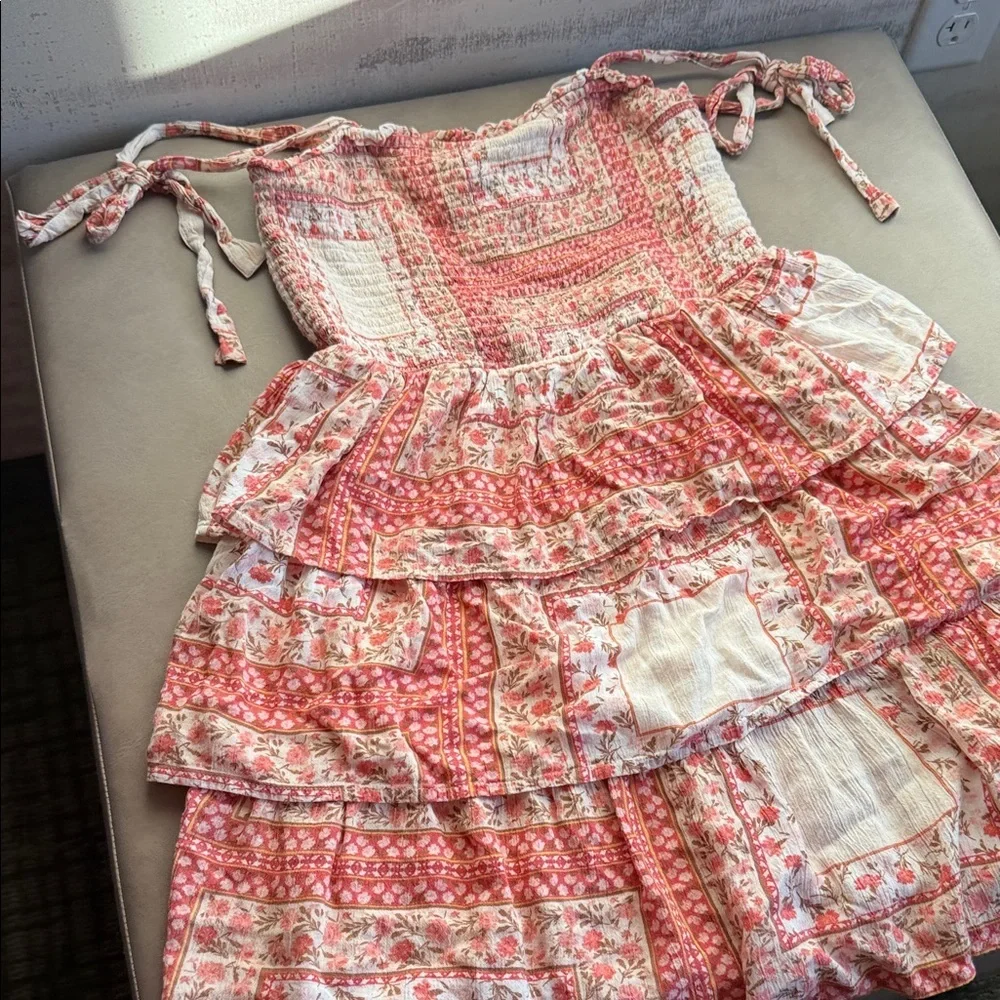 💸CLEARANCE 4/$15💸 American Eagle Outfitters Pink and White Patchwork Dress - Picture 6 of 6